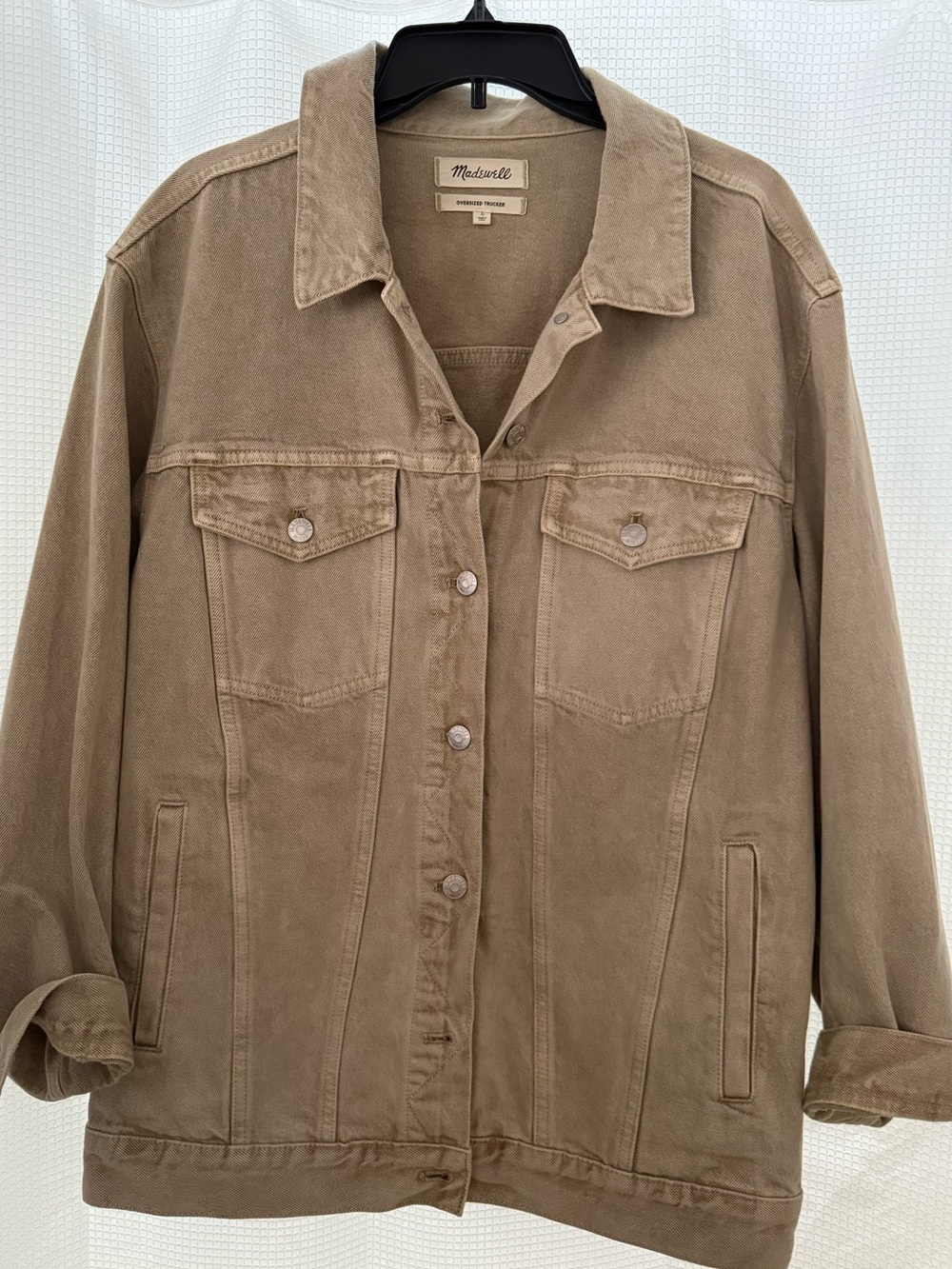 Madewell Taupe Brown Denim Trucker Jacket